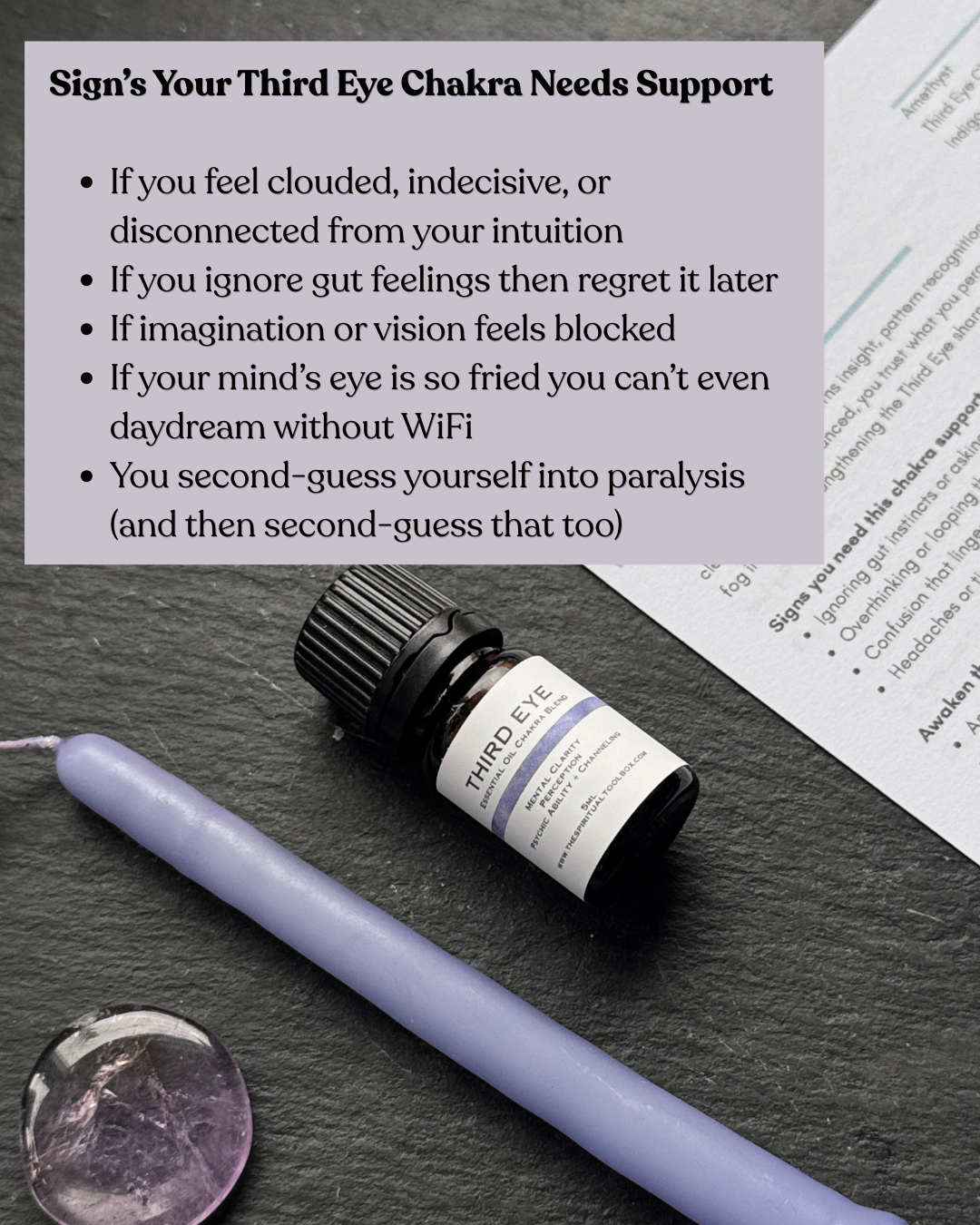 Third Eye Chakra Essential Oil | Intuition – Insight – Imagination – Inner Vision