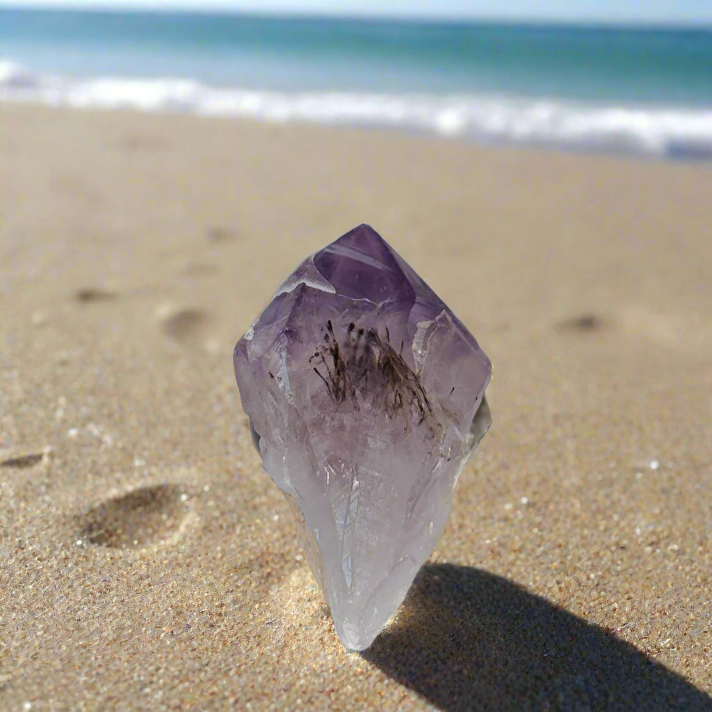 Amethyst Point w/ Goethite Inclusions AM10 | Addictions - Protection - Intuition