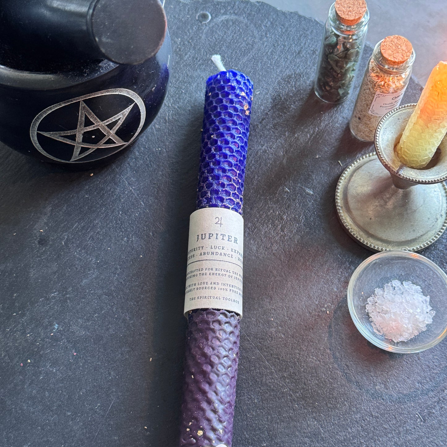 Jupiter Planetary Magick | Beeswax Altar Candle