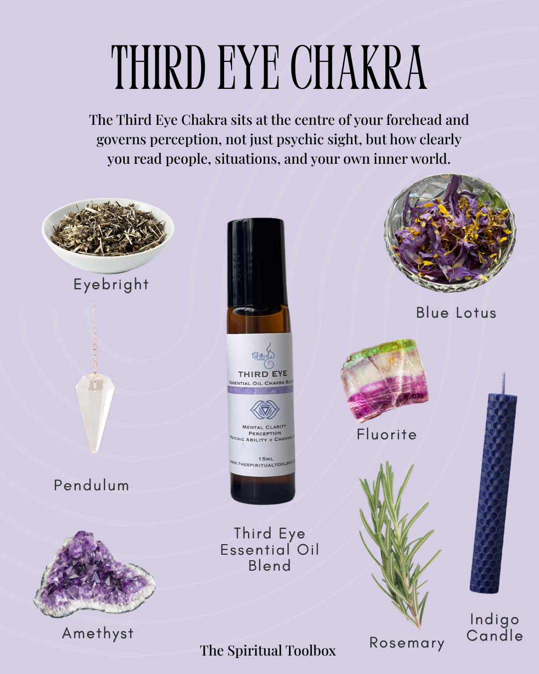 Third Eye Chakra Essential Oil | Intuition – Insight – Imagination – Inner Vision