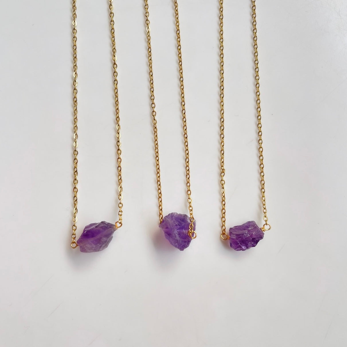 Raw Crystal Necklace | Gold